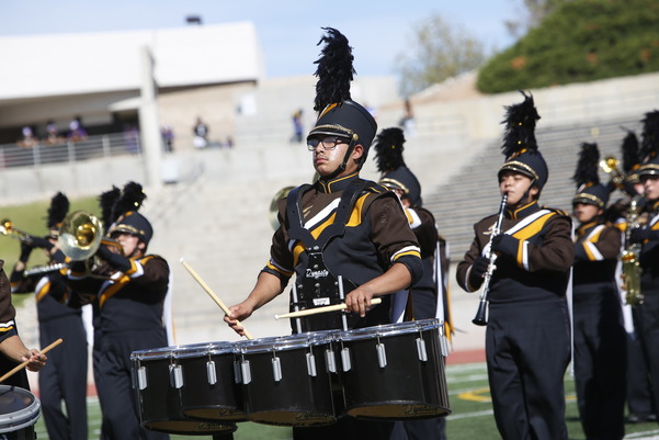 picture of student in the band