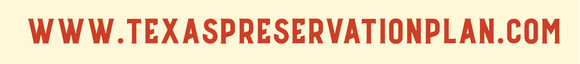 graphic for the Texas Preservation Plan website with the URL www.texaspreservationplan.com