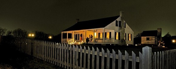 Barrington Plantation State Historic Site at night