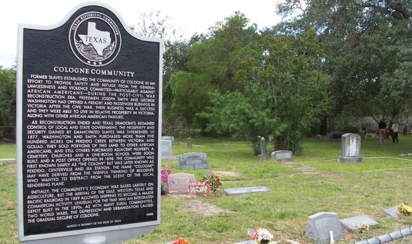 Cologne Community historical marker in Goliad County