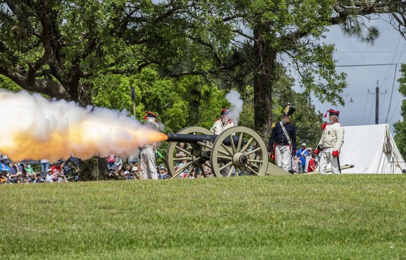 San Jacinto battleground cannon fire