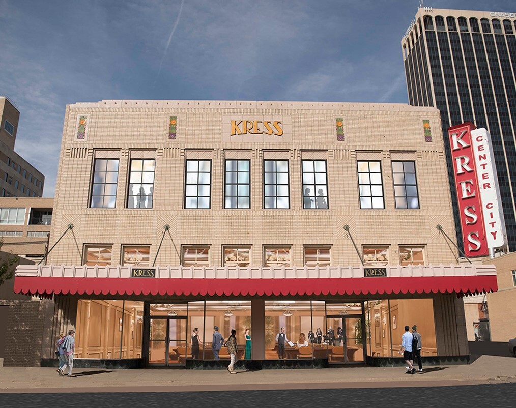 Design rendering of Kress Building in Amarillo