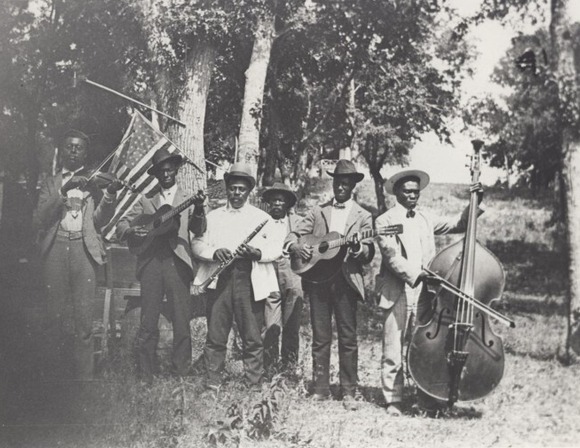 Photograph of African American band at Emancipation Day celebration