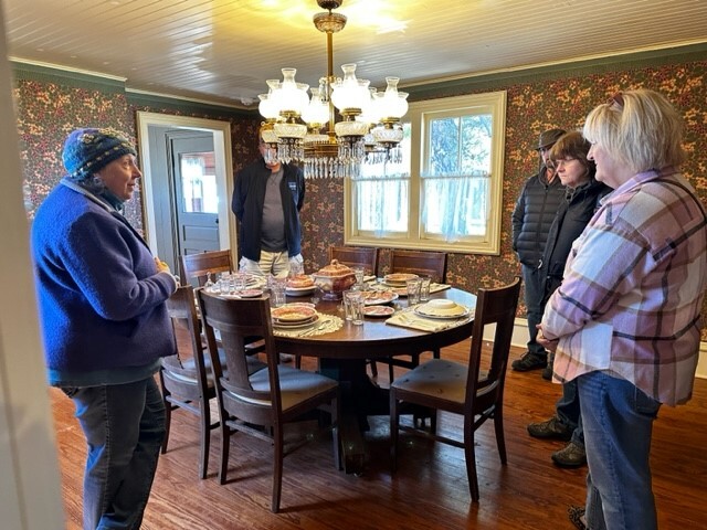 People standing near a table
