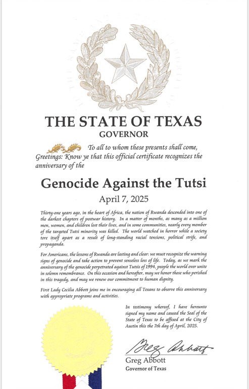 Genocide Against Tutsi Proclamation