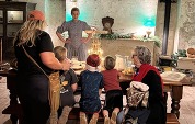 Kids at a christmas table