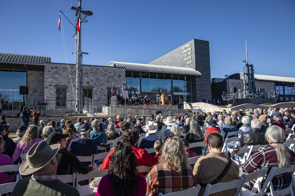 Crowd watching ceremony