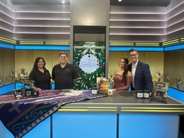 Four people at morning show desk
