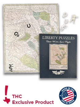 Marketing photo of old Texas map puzzle