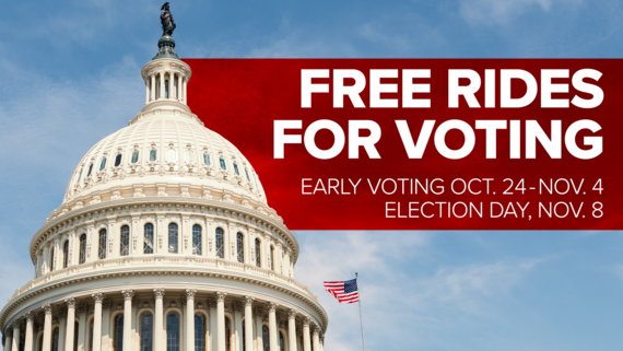 RIDER ALERT | Free Rides For Early Voting, Election Day