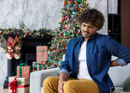 man with injured back