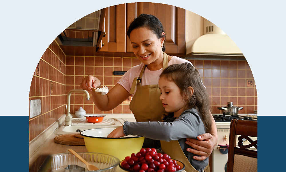 baking with family
