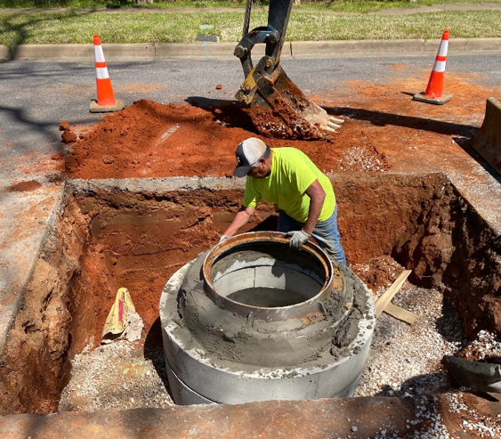 Large manhole work