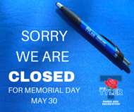 Closed for Memorial Day May 30