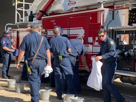 Station 10 crew at Tower 10 celebration