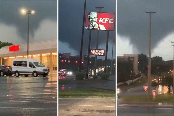 Views of the tornado in Tyler on April 21, 2023