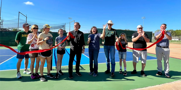 Pickleball Court ribbon-cutting ceremony at Jaycee Park