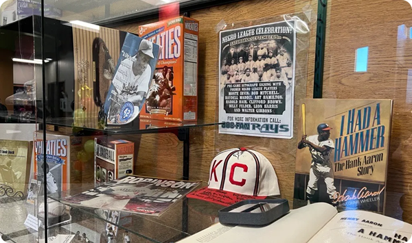 Memorabilia for the local mini Black History Museum.