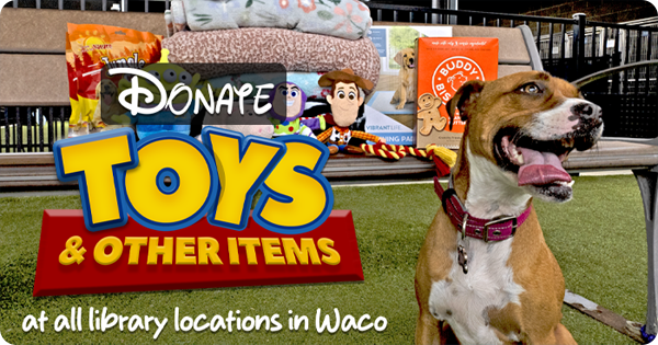 Watch the Toy Story themed PSA requesting toys and other items for the Animal Shelter.
