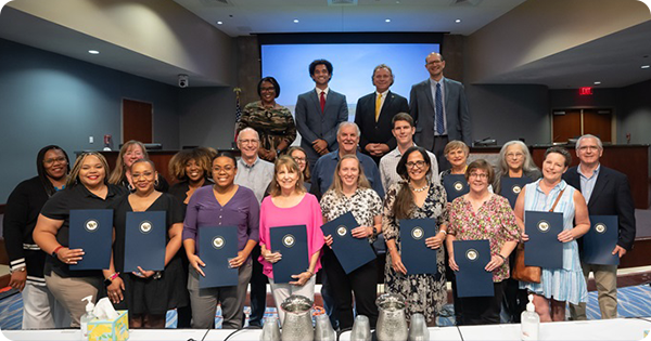 2024 Waco City Academy Graduates with City Council and City staff