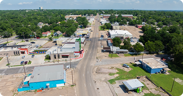 Aerial view of N 25th Street
