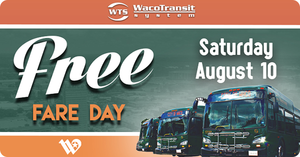 Three green Waco Transit buses