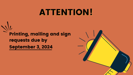 print orders due for neighborhood associations