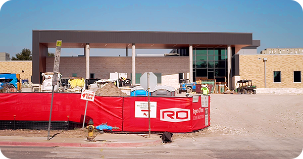 The new Waco High School under construction