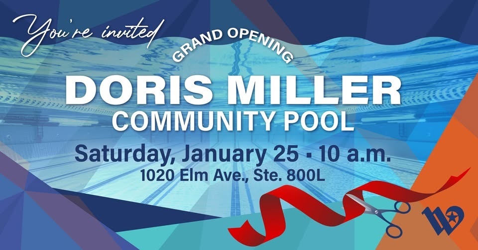 Doris Miller Community Pool grand opening invite