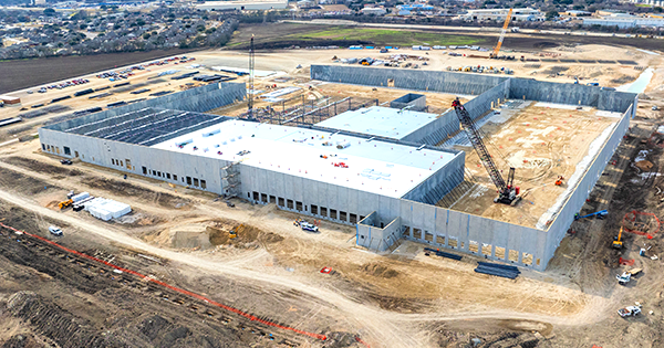Aerial view of Electrolit facility under construction