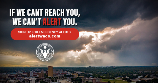 A stormy sky above Downtown Waco