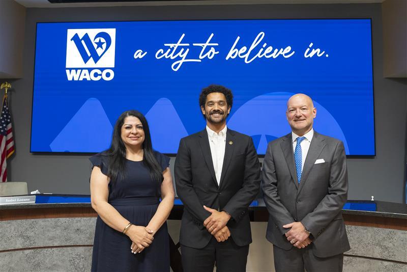 left to right Isabel Lozano Darius Ewing and George Chase