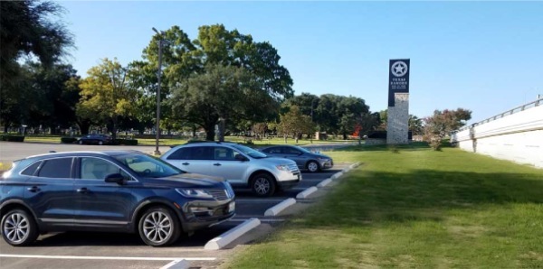 parking lot expansion with cars in slots