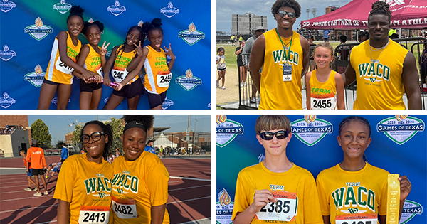 Collage of Team Waco Youth Track & Field Athletes