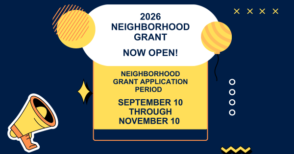 neighborhood grant application open