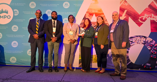 Waco MPO staff receive award on stage