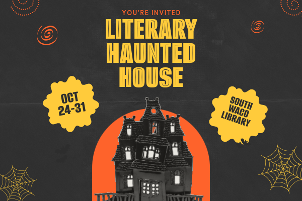 Graphic of a haunted house