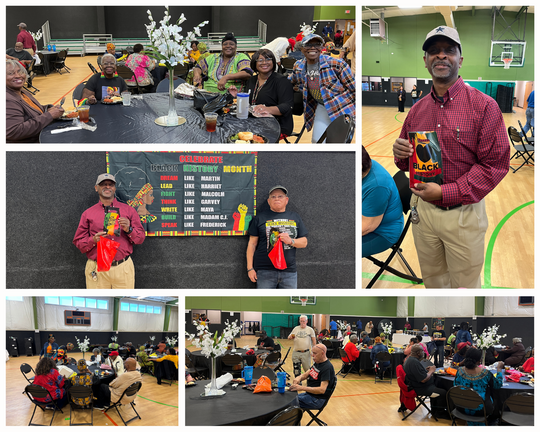 Collage of photos at the Brook Oaks Neighborhood 100 Year Celebration of Black History Month