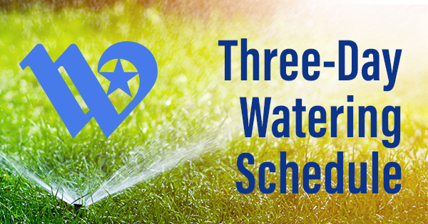 Water sprinkler watering lawn