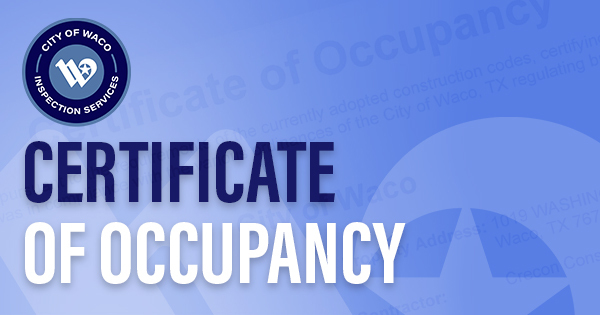 Certificate of Occupancy