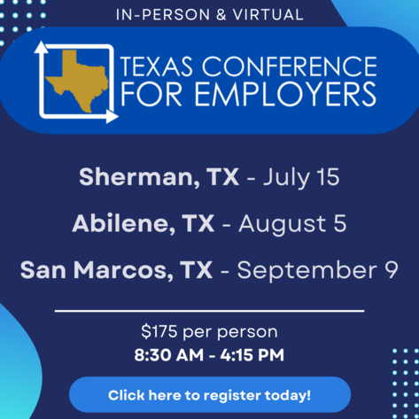 Texas Conference for Employers Schedule