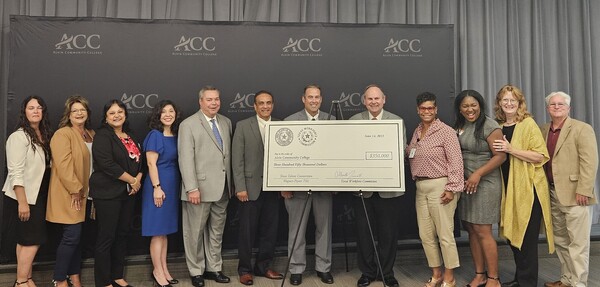 Check presentation with Texas Talent Connection at Alvin College