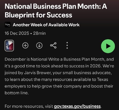 thumbnail for another week of available work