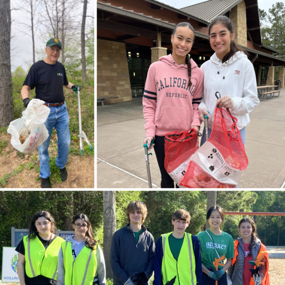 Residents cleaning up pathways and trails