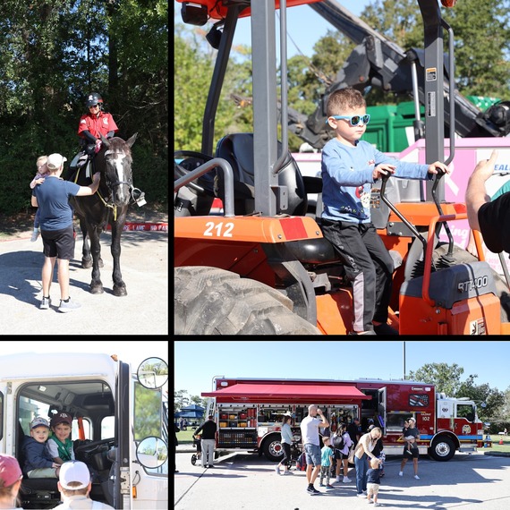 Children exploring equipment at Meet the Fleet event