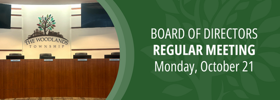 Board of Directors Meeting is Monday, October 21, 2024