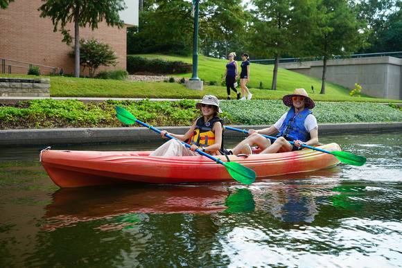 Two people in kayak on the water