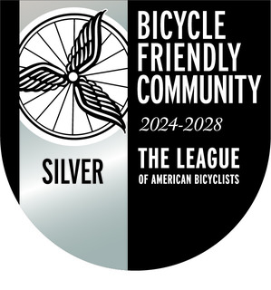 Silver award logo for Bicycle friendly community