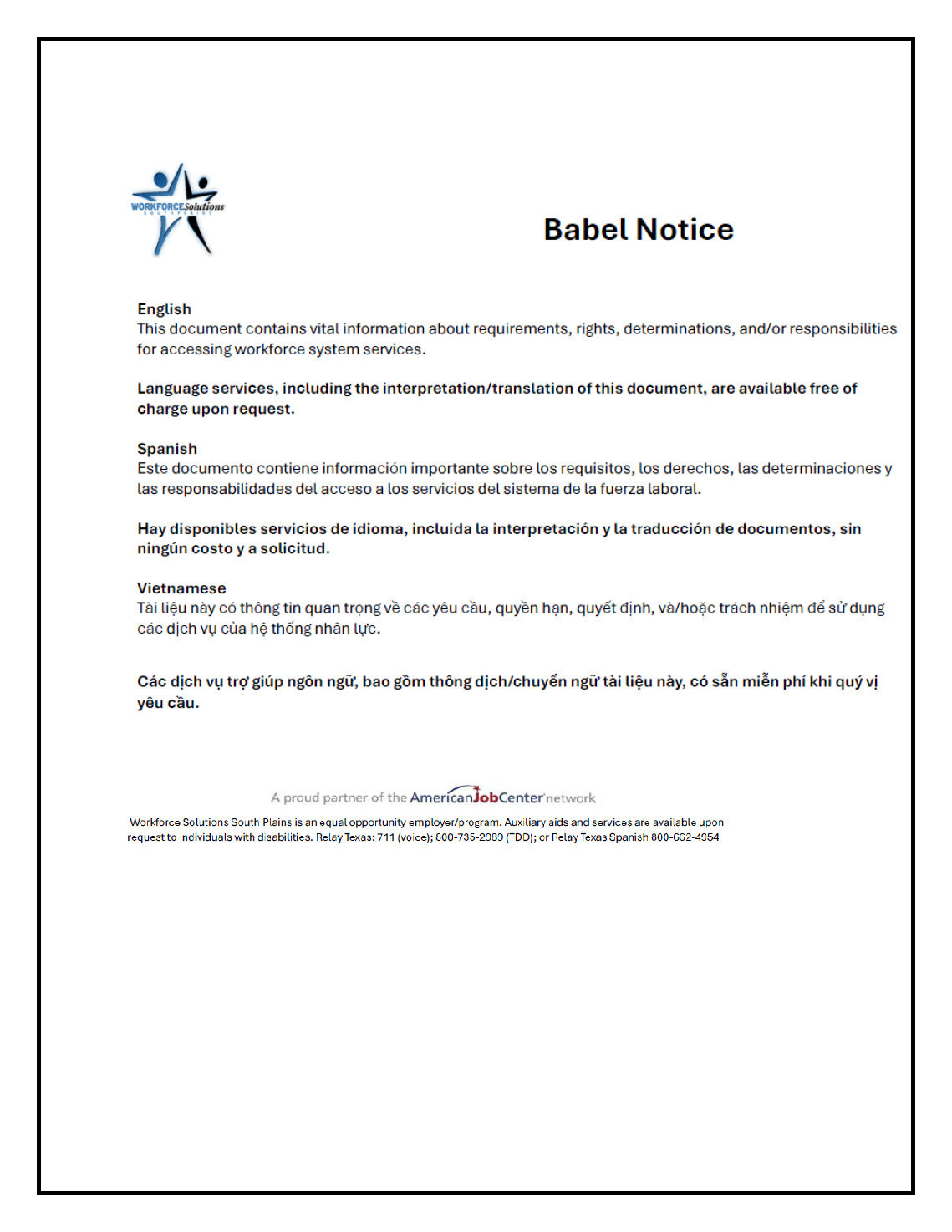 Babel Notice