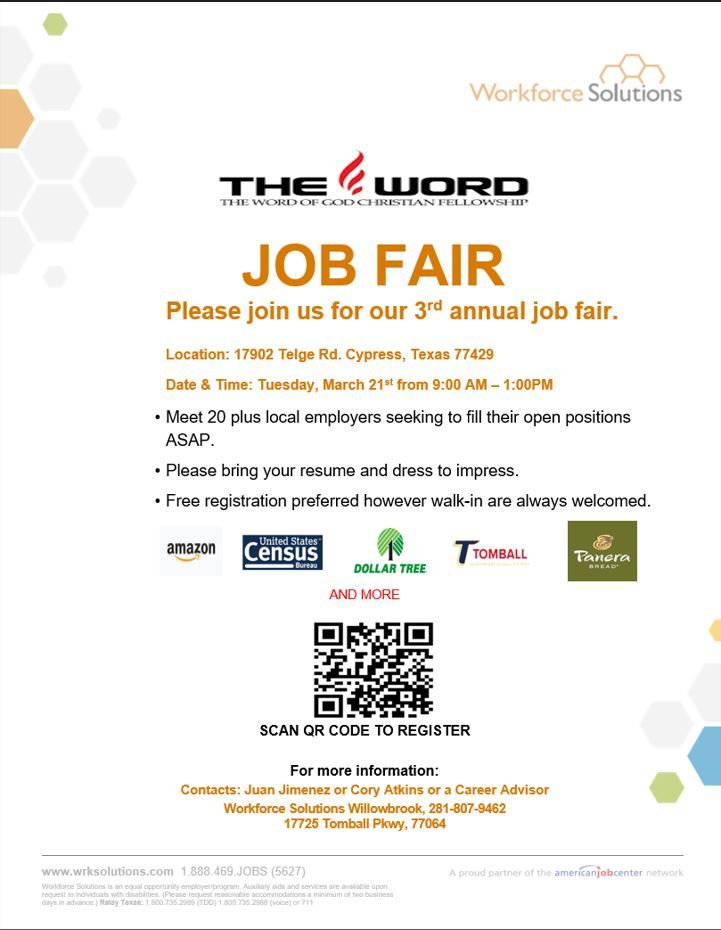 The Word of the God Christian Fellowship Job Fair